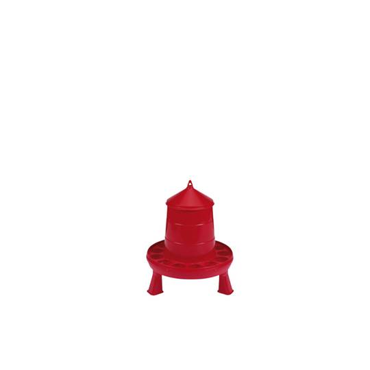 Gaun Plastic Poultry Feeder with Legs 2kg (Red)